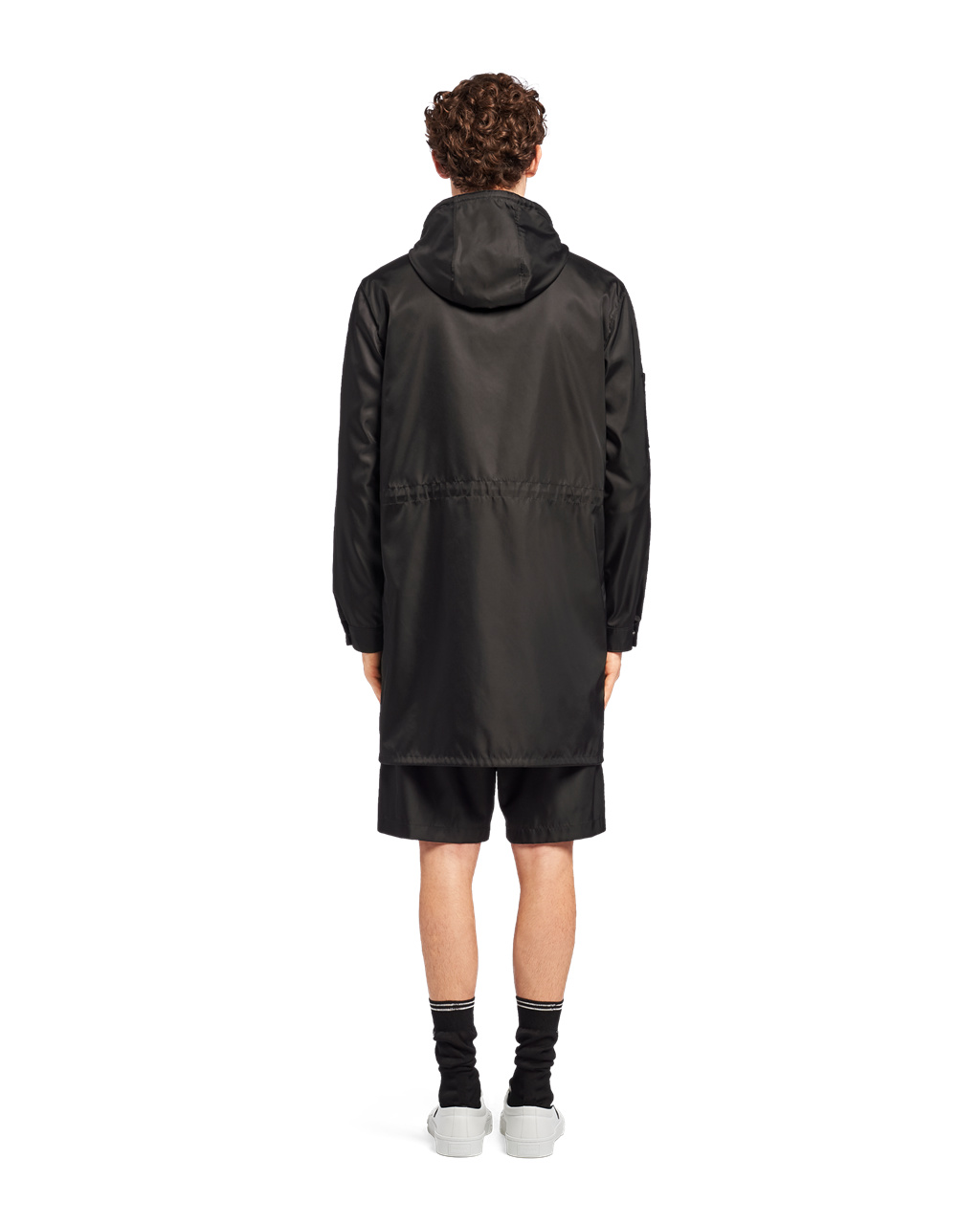 Prada Re-nylon Raincoat Černé | 932065UAO