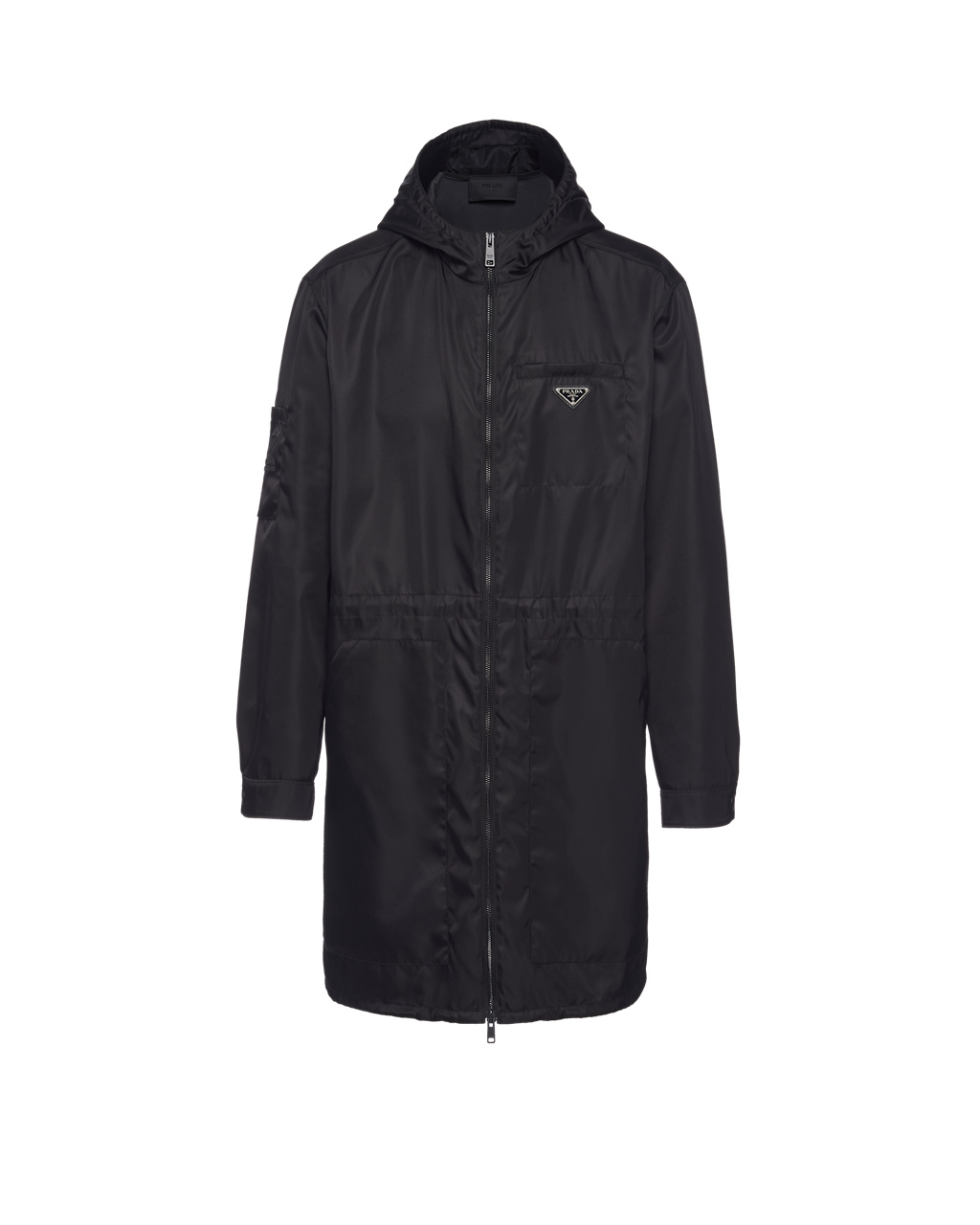 Prada Re-nylon Raincoat Černé | 932065UAO