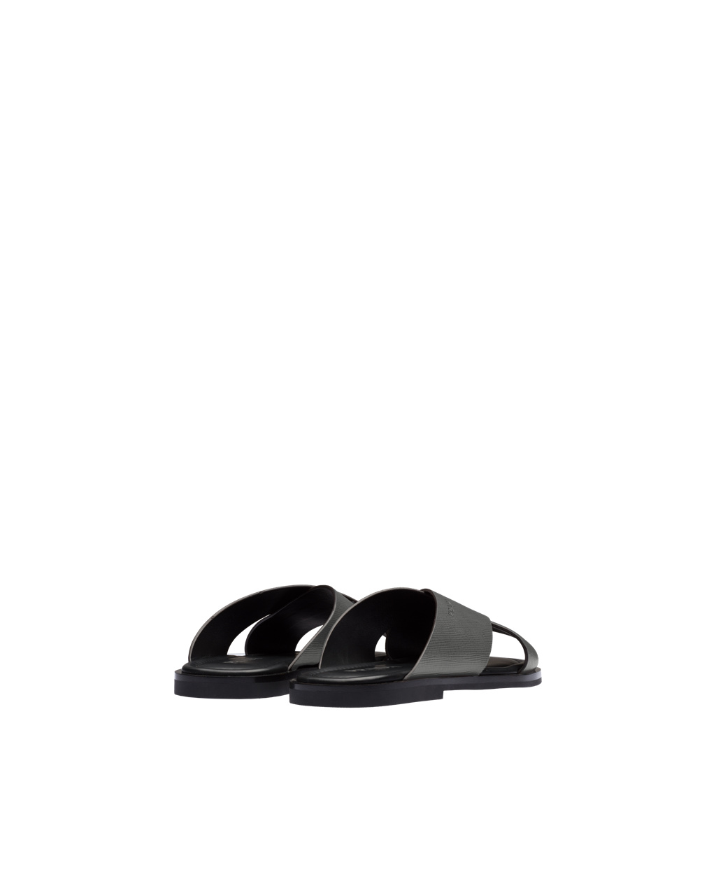 Prada Saffiano Cuir Læder Sandals Marble Gray | 078195ASD