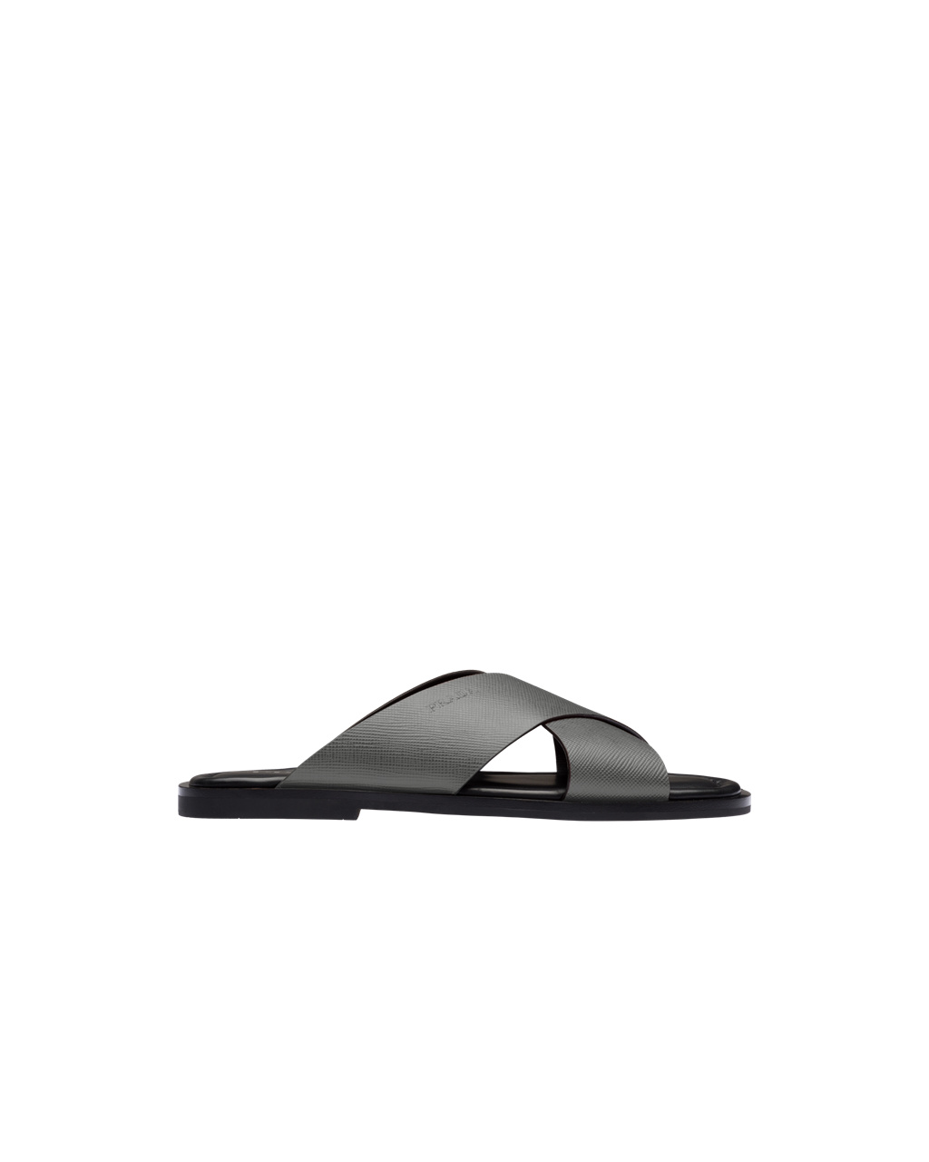 Prada Saffiano Cuir Læder Sandals Marble Gray | 078195ASD