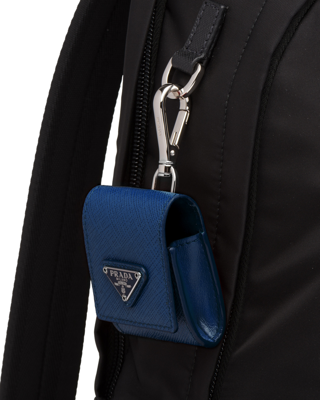 Prada Saffiano Læder Airpods Case Bluette | 128704UTP