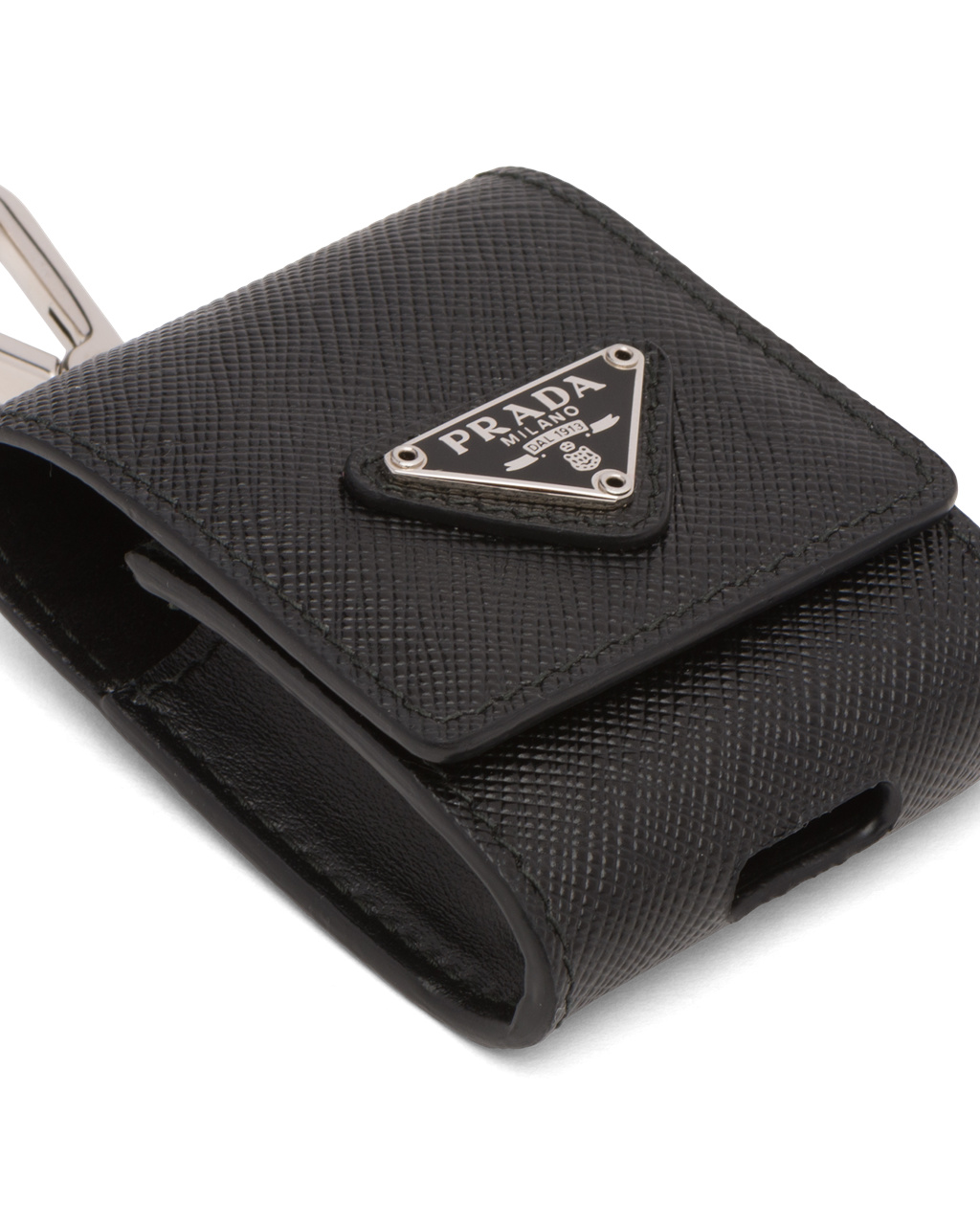 Prada Saffiano Læder Airpods Case Černé | 750341GAM