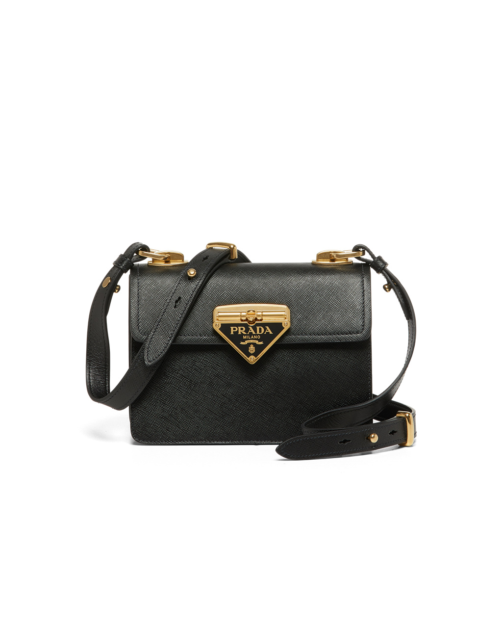 Prada Saffiano Læder Bag Černé | 982105MJV