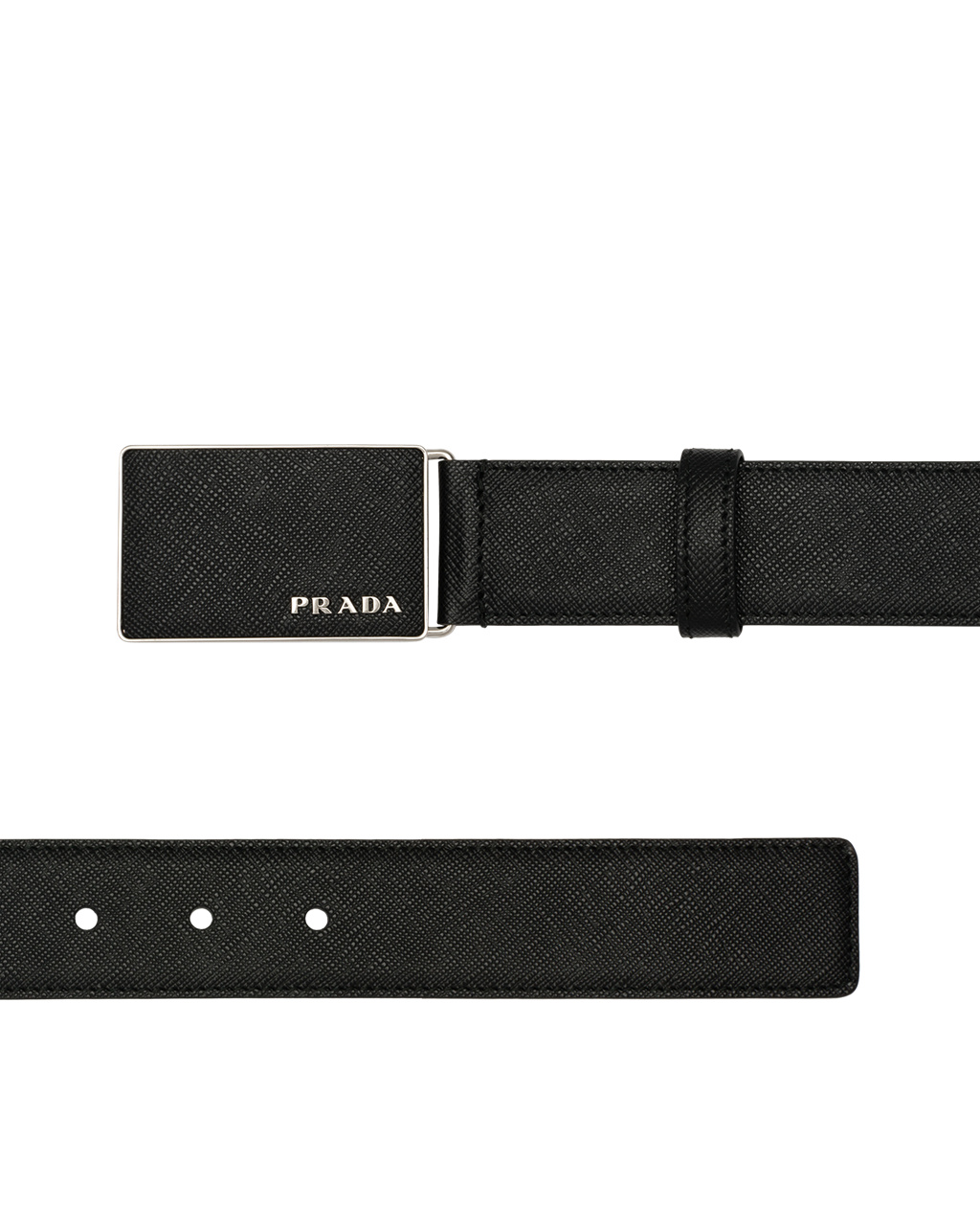 Prada Saffiano Læder Belt Černé | 182709ZDN