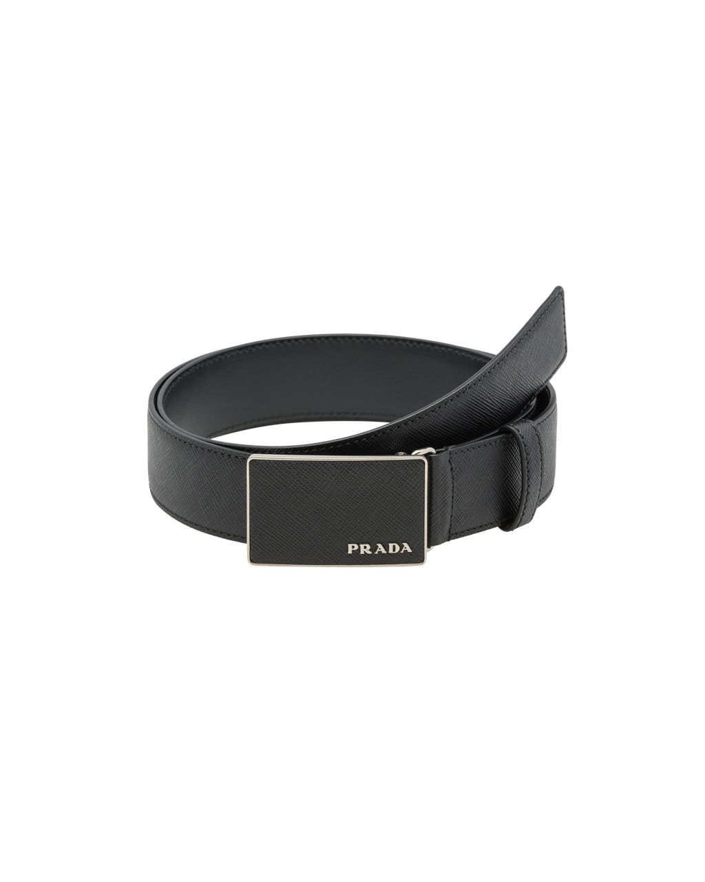 Prada Saffiano Læder Belt Černé | 182709ZDN