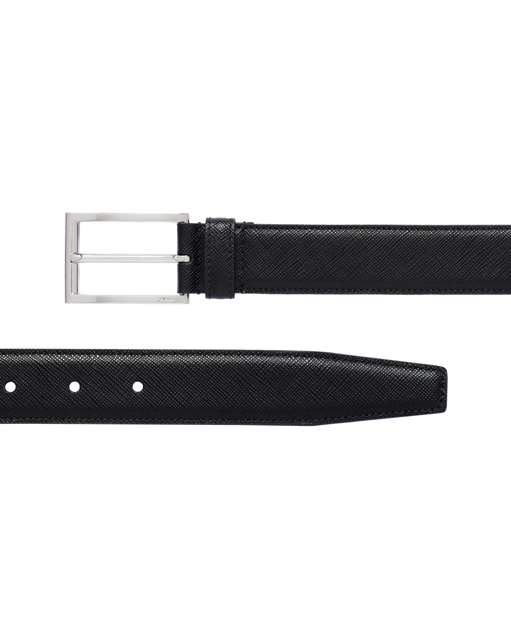 Prada Saffiano Læder Belt Černé | 295743LVR