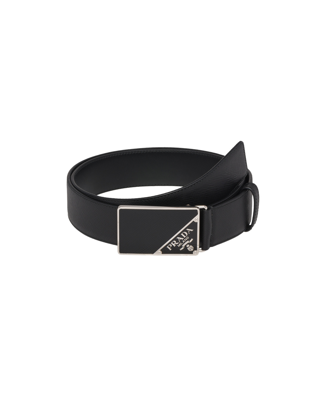 Prada Saffiano Læder Belt Černé | 982074MZG