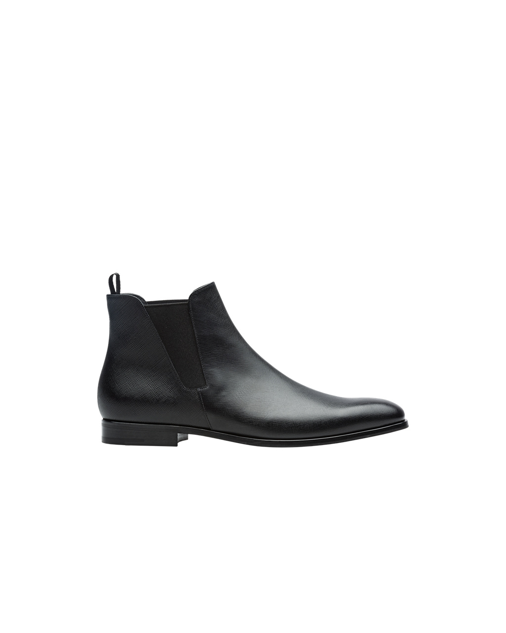 Prada Saffiano Læder Booties Černé | 739142AWG