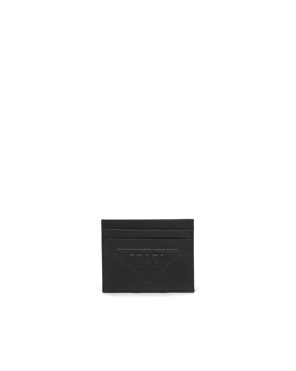 Prada Saffiano Læder Card Holder Černé | 896153MSF