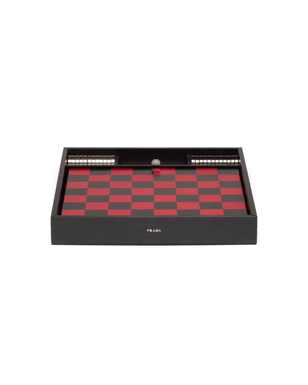 Prada Saffiano Læder Checkers Set Černé | 765039QVD