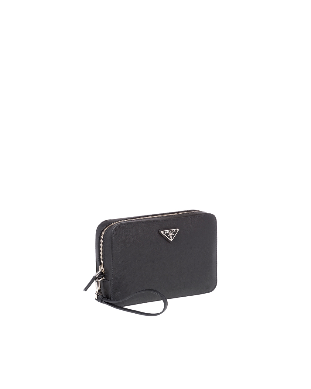 Prada Saffiano Læder Clutch Černé | 610593JPY