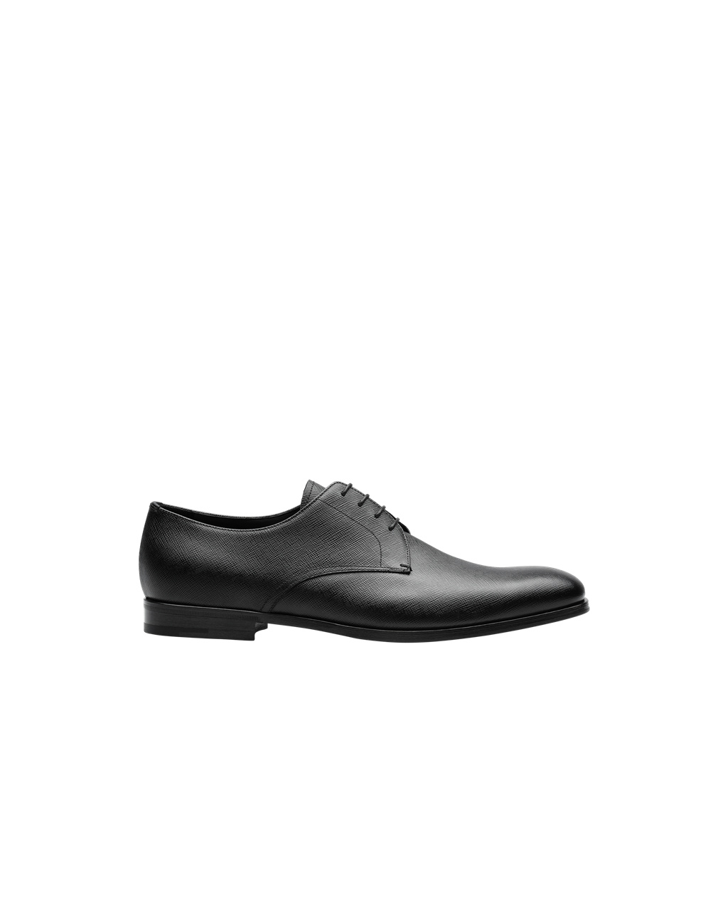 Prada Saffiano Læder Derby Shoes Černé | 607938RNP