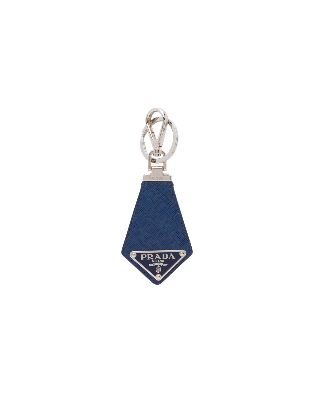 Prada Saffiano Læder Keychain Bluette | 915823PSF