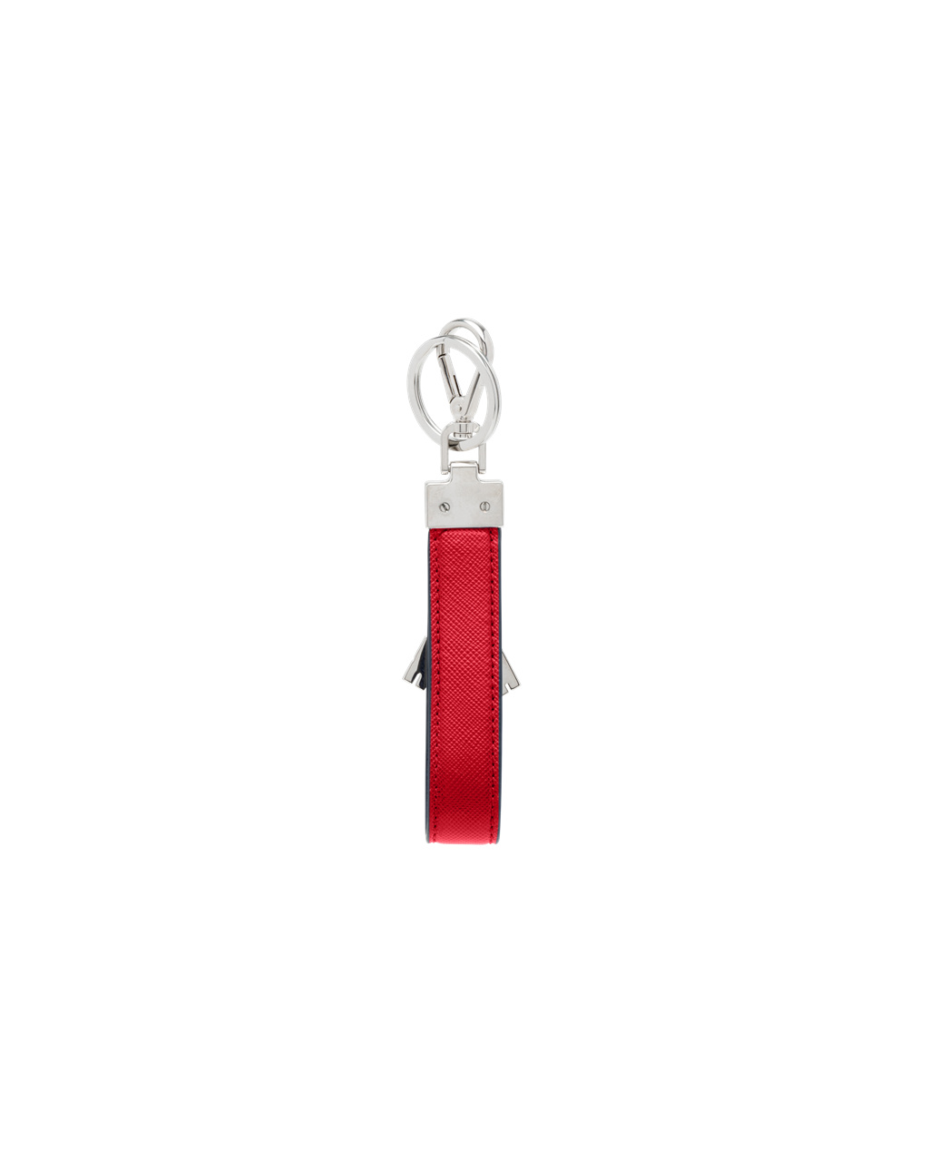 Prada Saffiano Læder Keychain Červené | 941607CMT