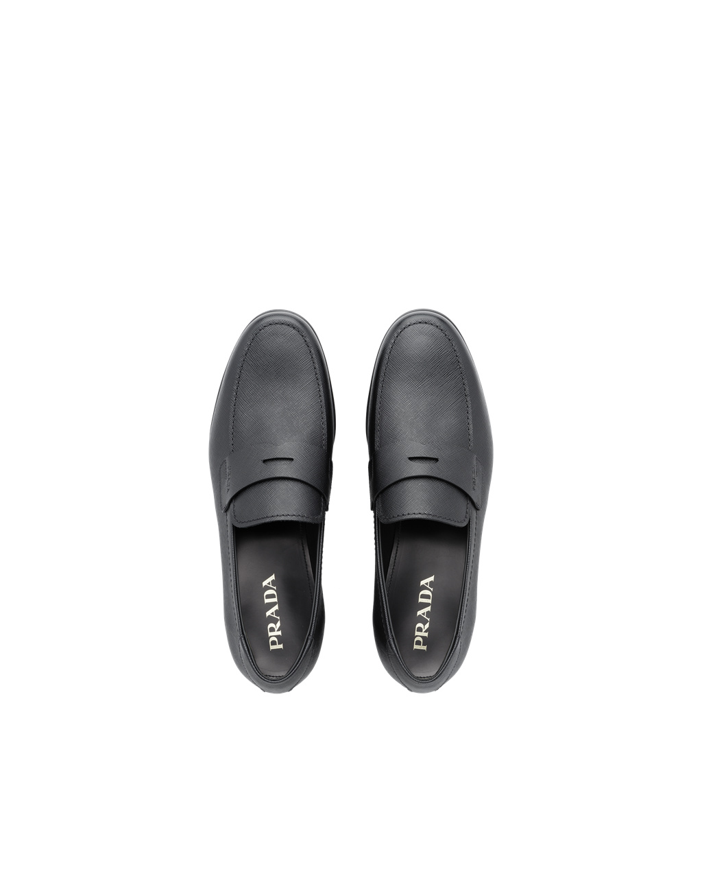 Prada Saffiano Læder Loafers Černé | 952387WNA