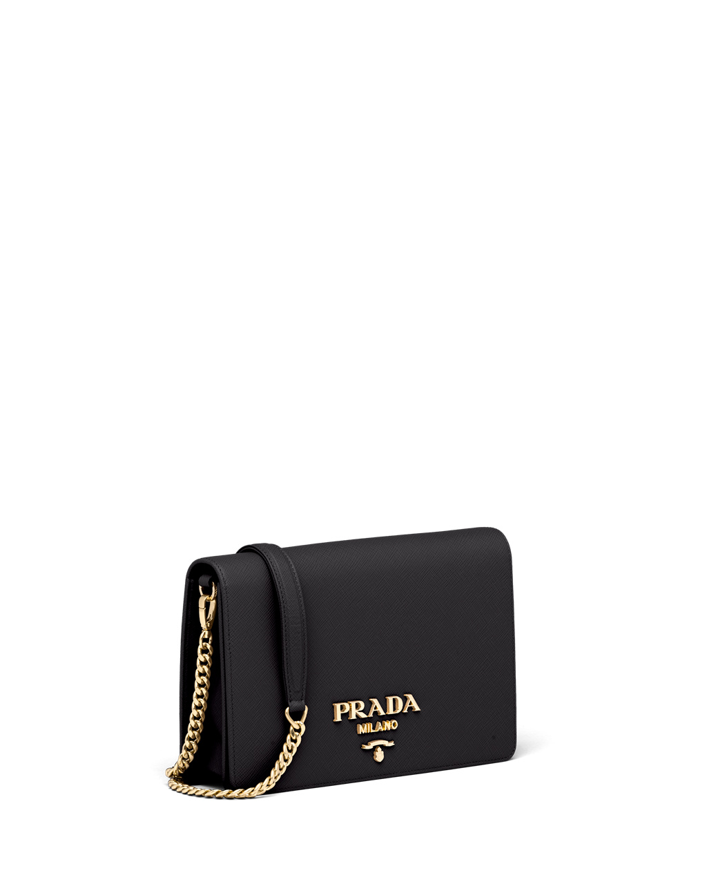 Prada Saffiano Læder Mini Bag Černé | 402795RIW