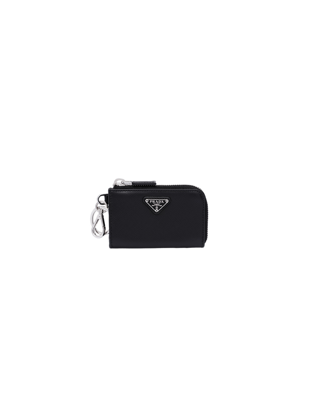 Prada Saffiano Læder Mini Pouch Černé | 567384MFZ