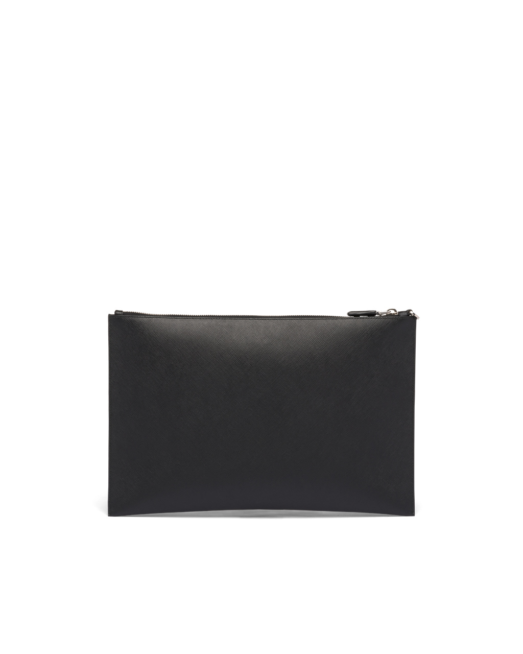 Prada Saffiano Læder Pouch Černé | 608457UHC