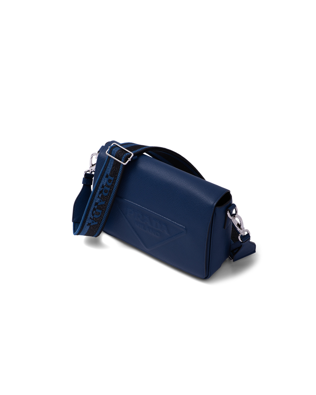 Prada Saffiano Læder Shoulder Bag Bluette | 016583JNP