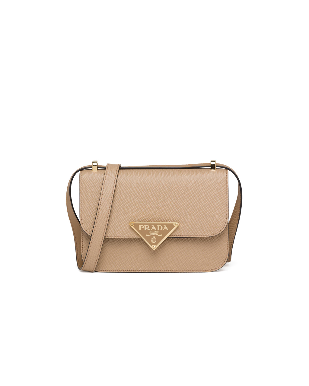 Prada Saffiano Læder Shoulder Bag Béžový | 901845KJE