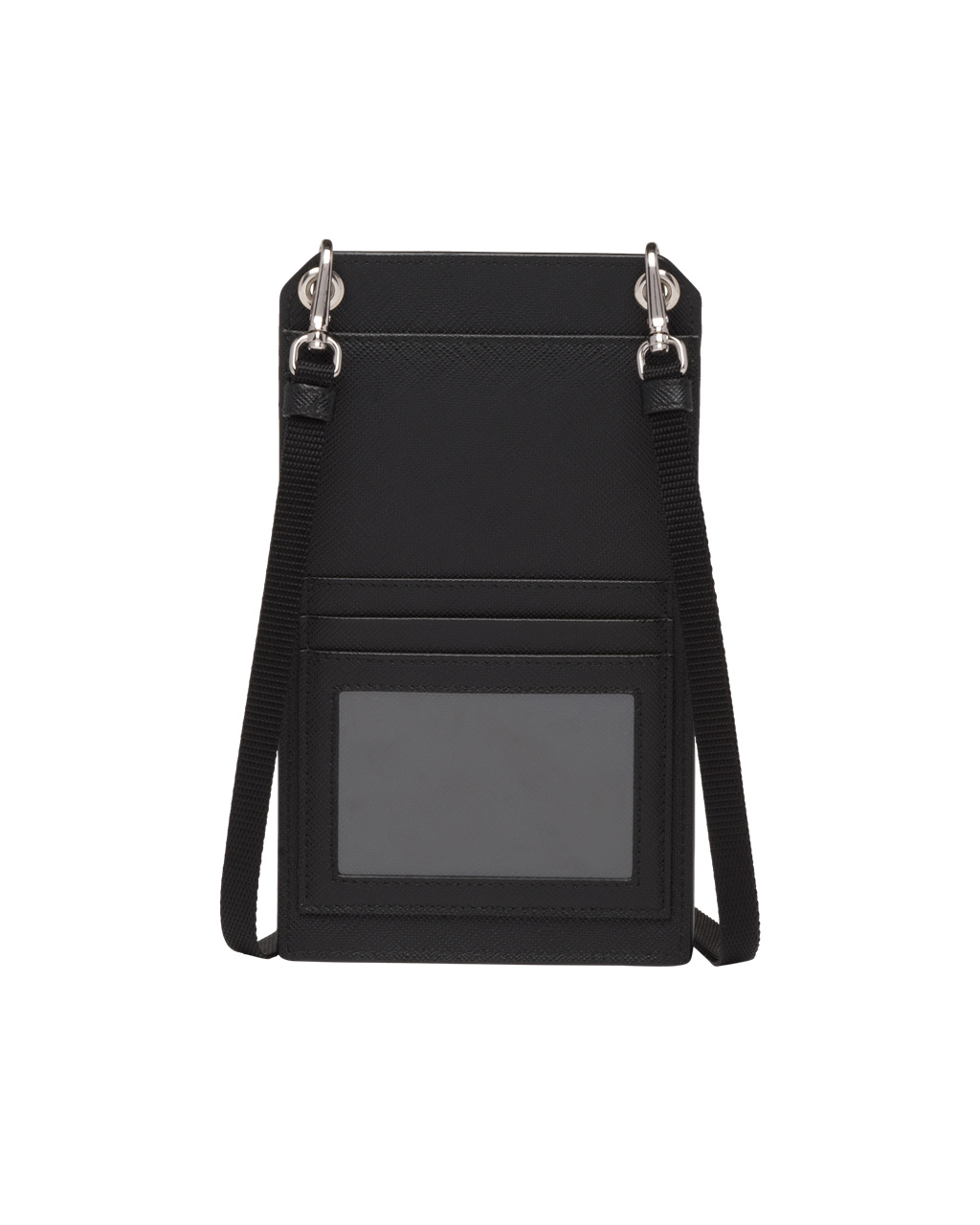 Prada Saffiano Læder Smartphone Case Černé | 892630TUG