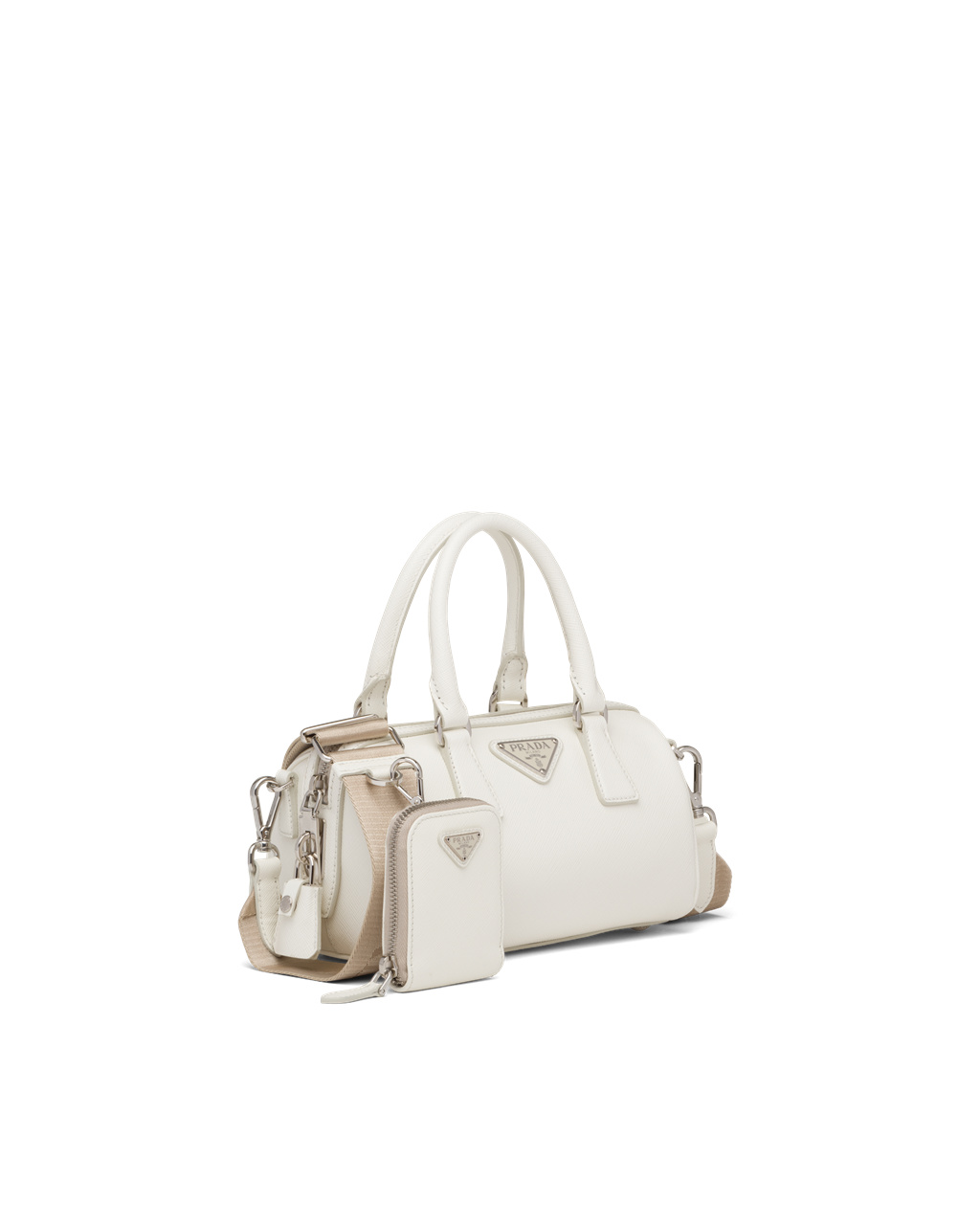 Prada Saffiano Læder Top-handle Bag Bílé | 246538TNX