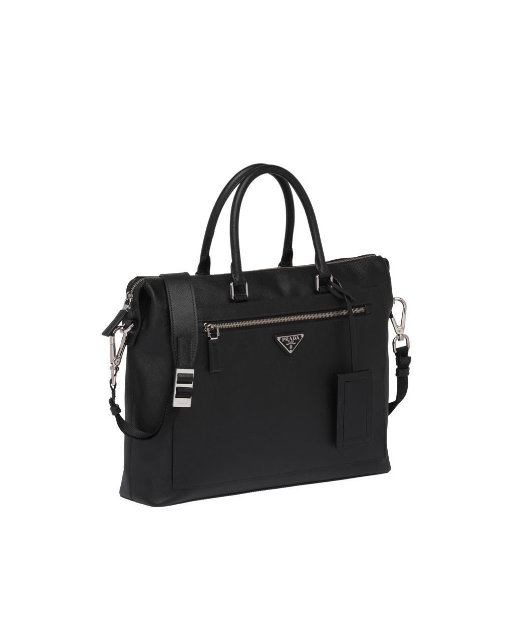 Prada Saffiano Læder Tote Bag Černé | 697283LWJ