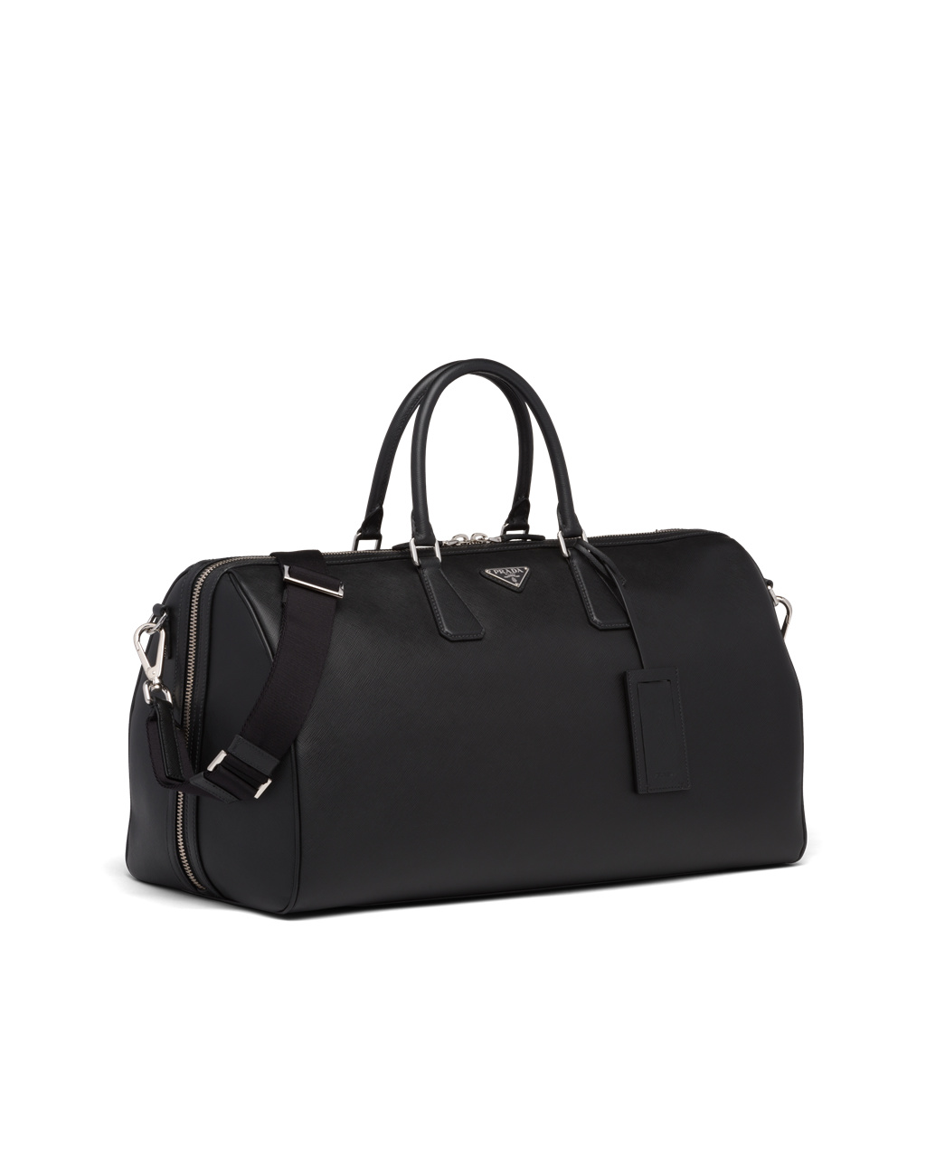 Prada Saffiano Læder Travel Bag Černé | 359486NYW