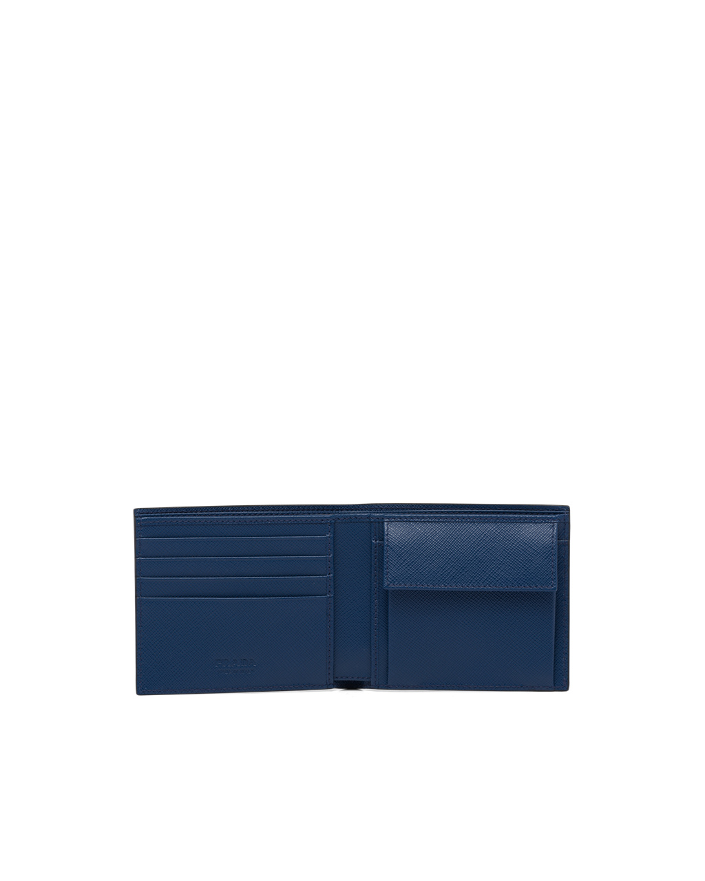 Prada Saffiano Læder Wallet Bluette | 563190VUN