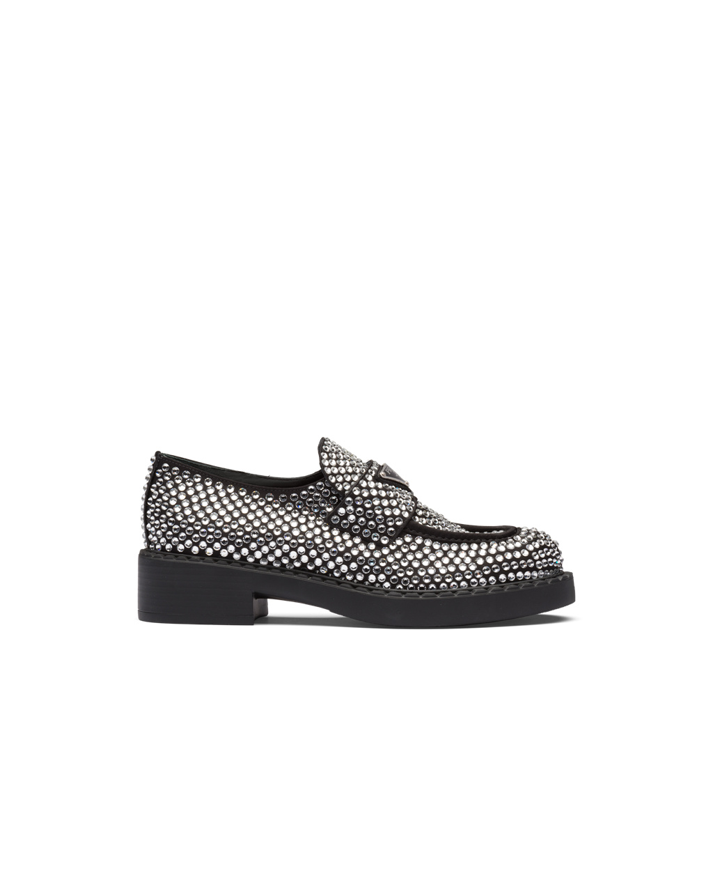 Prada Satin Loafers With Crystals Crystal | 412073GJZ