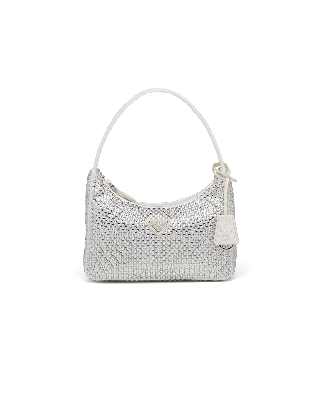 Prada Satin Mini-bag With Artificial Crystals Bílé | 571863SGZ