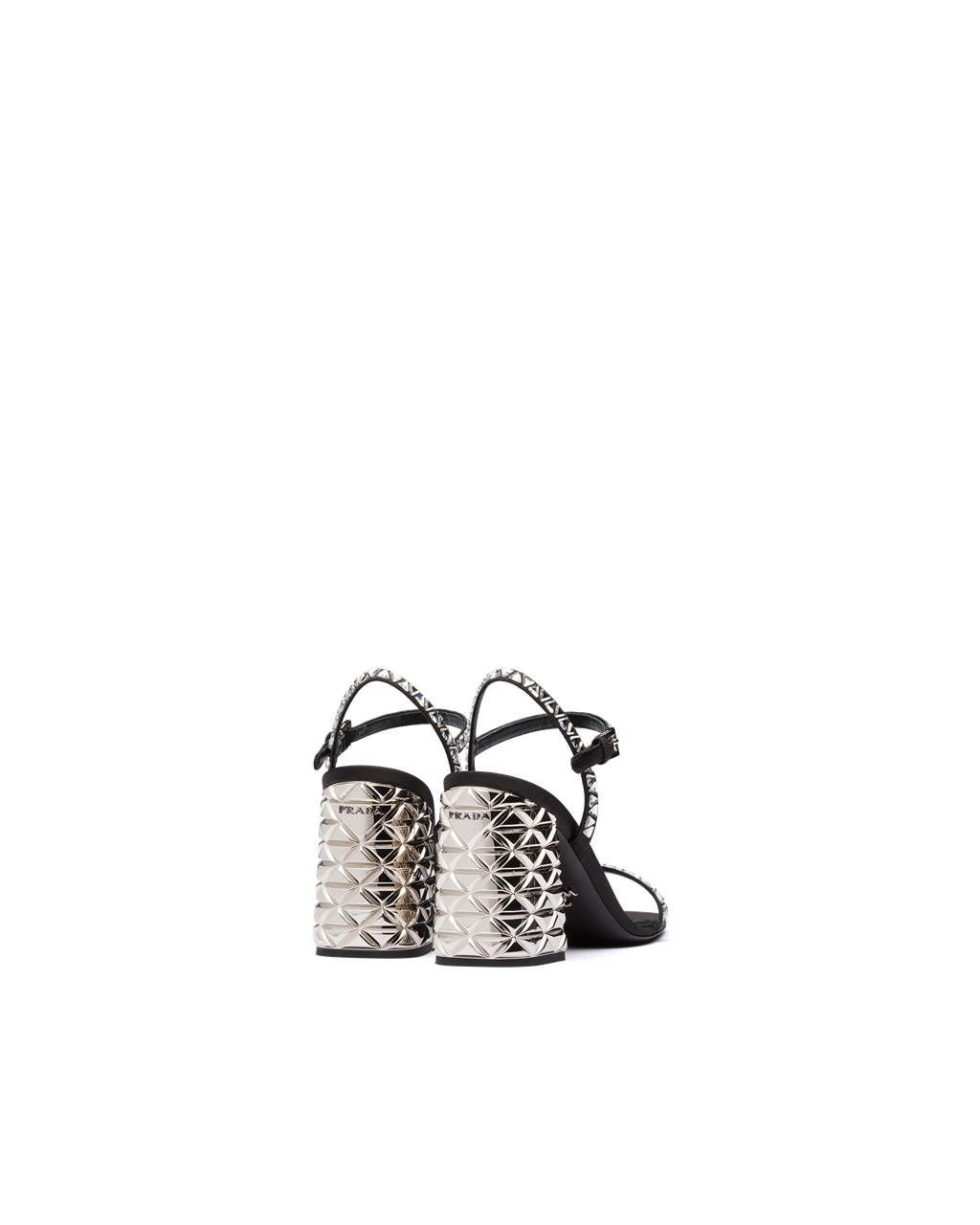 Prada Satin Sandals With Crystals Crystal | 413580SIB