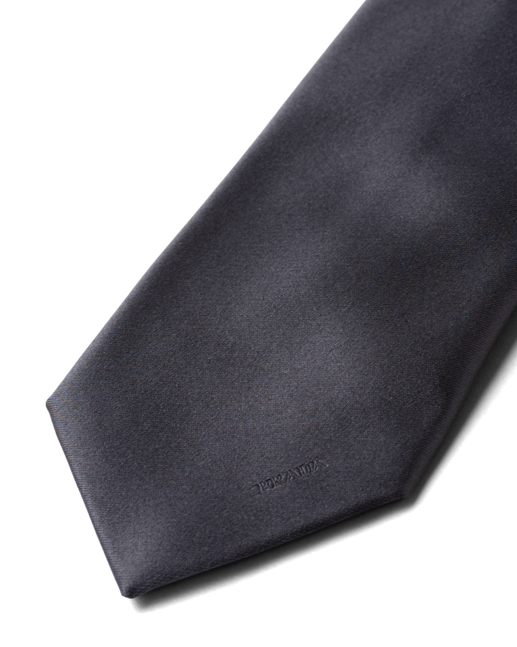 Prada Satin Tie Smoky Gray | 365702NFE