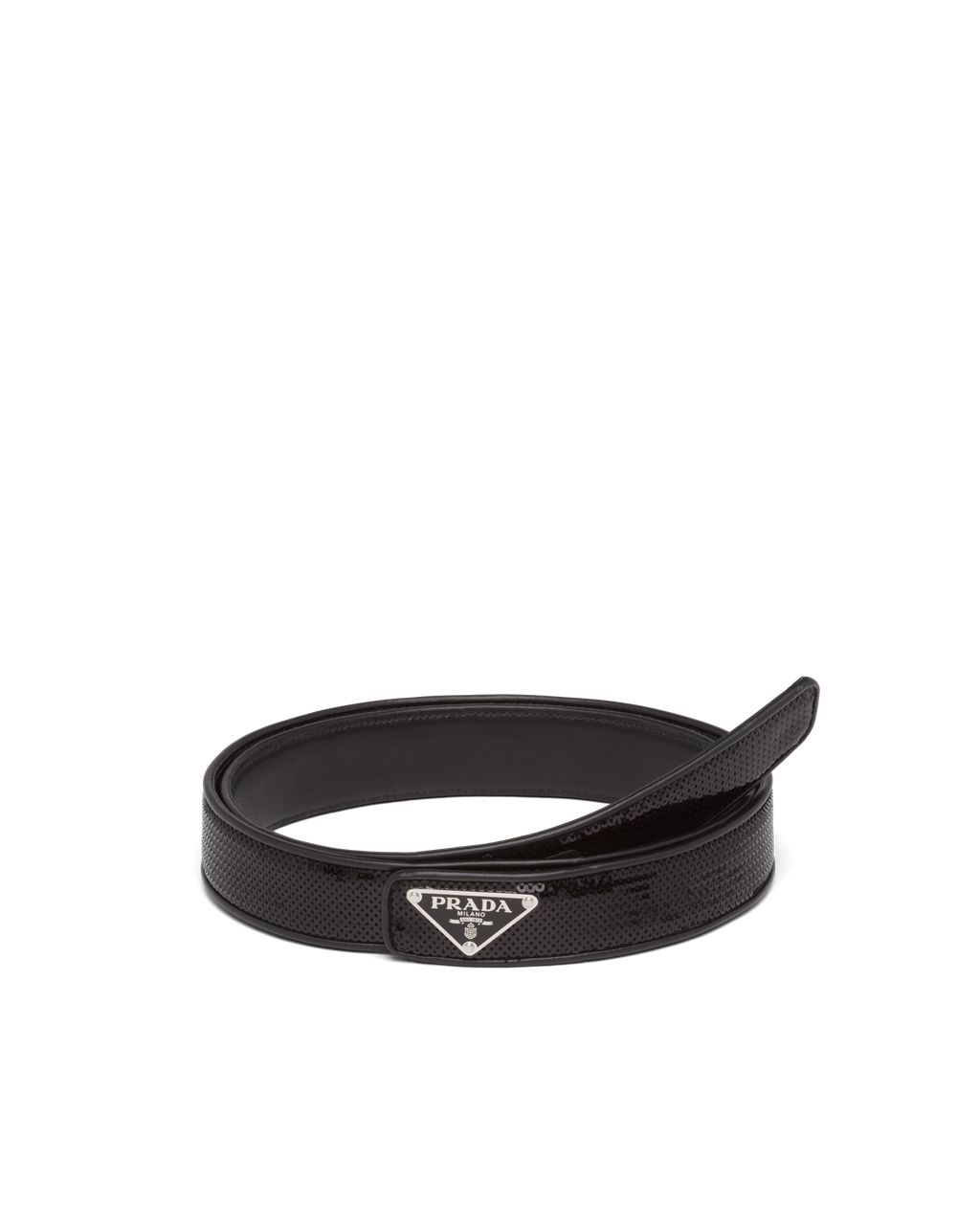 Prada Sequin Belt Černé | 615847PLV