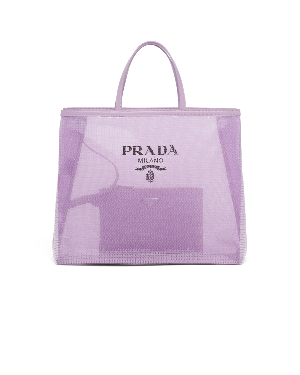 Prada Sequined Mesh Tote Bag Lily | 189437BCY