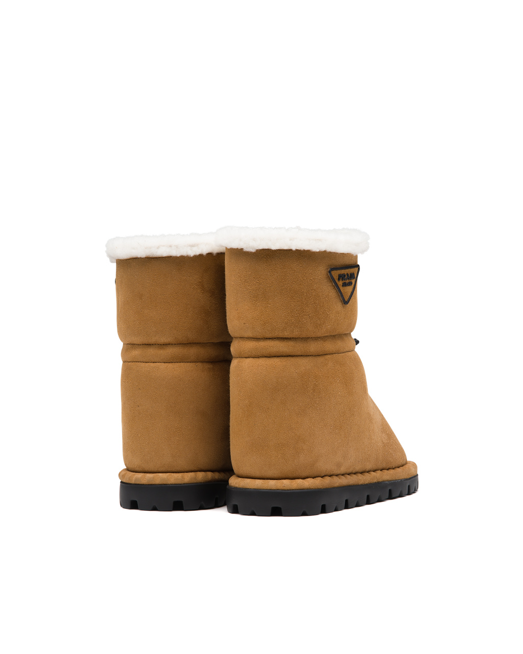 Prada Shearling Booties Cognac | 398560CYS