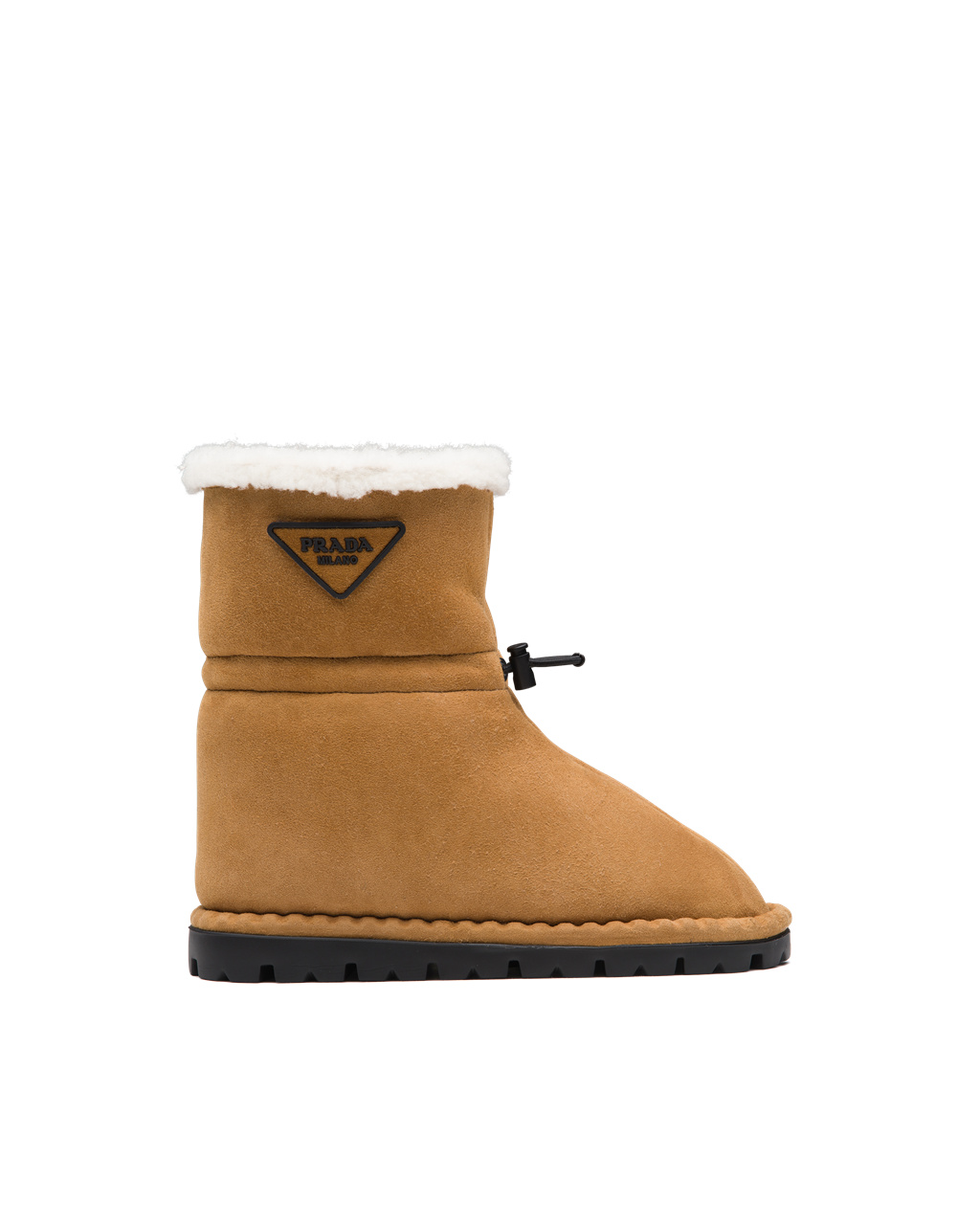 Prada Shearling Booties Cognac | 398560CYS