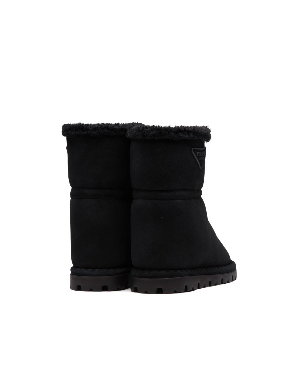 Prada Shearling Booties Černé | 948723LUM