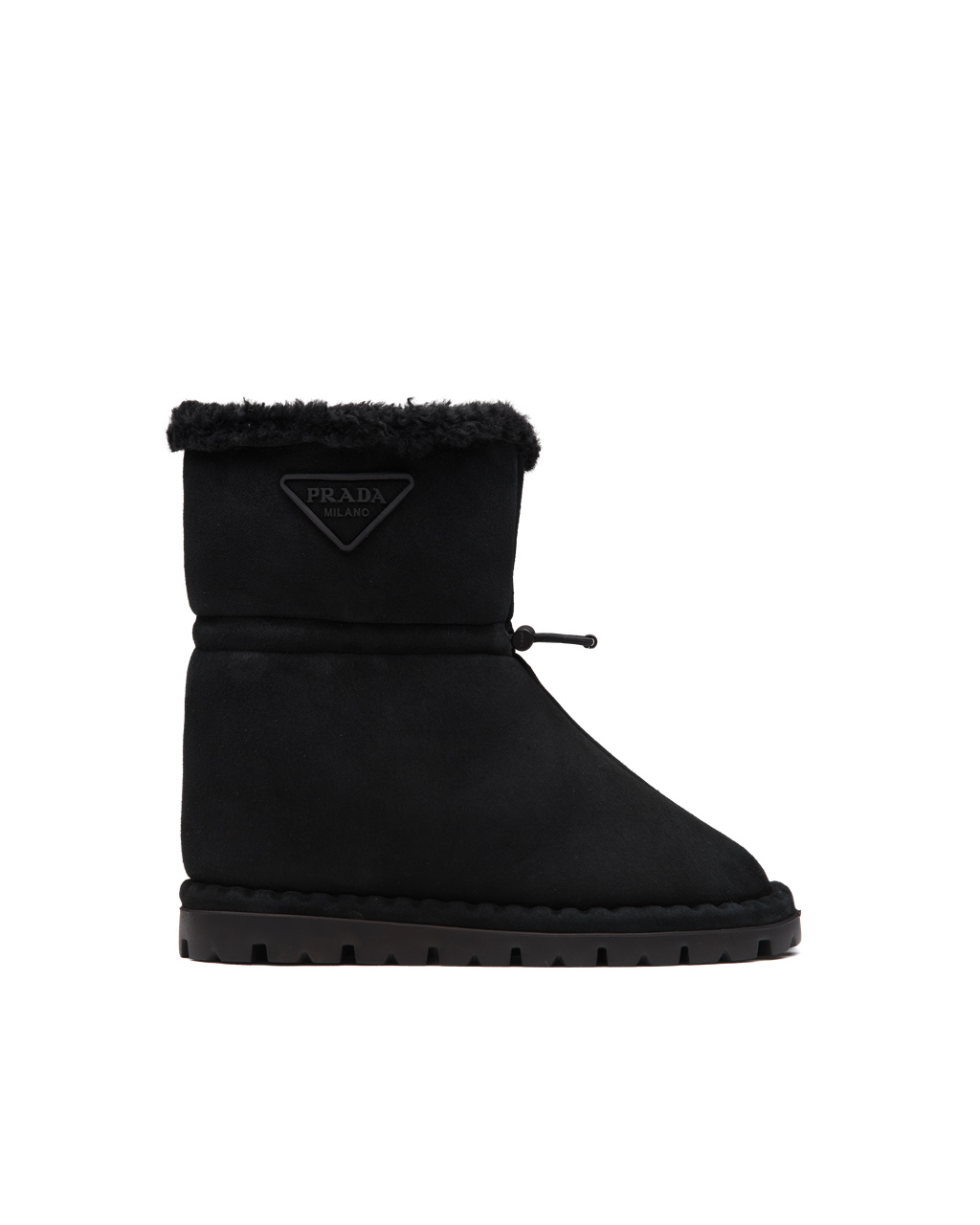 Prada Shearling Booties Černé | 948723LUM