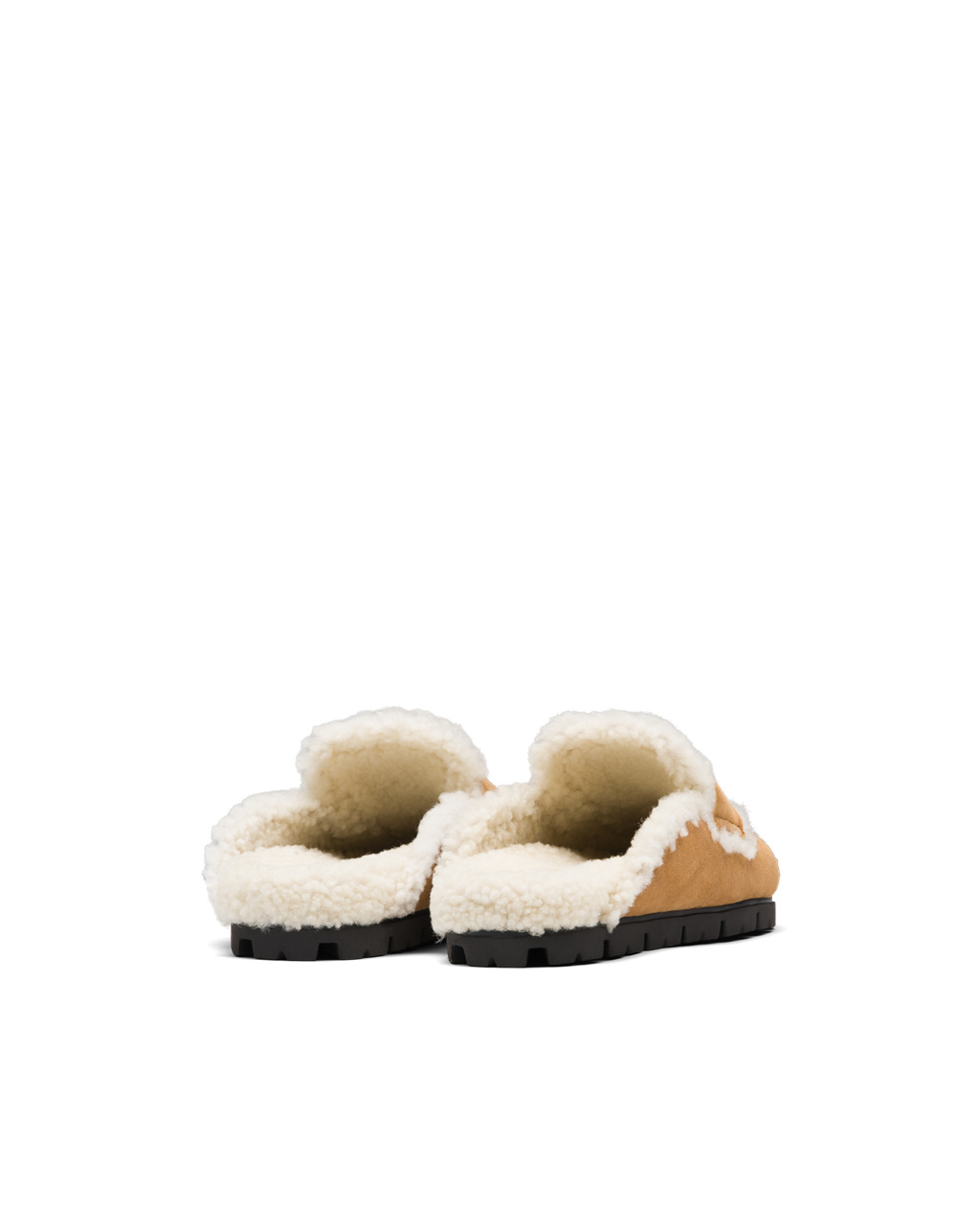 Prada Shearling Slippers Cognac | 830156RXZ