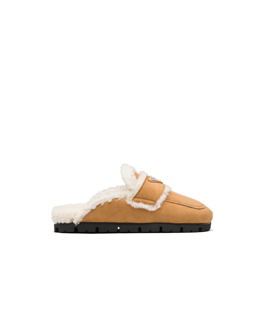 Prada Shearling Slippers Cognac | 830156RXZ