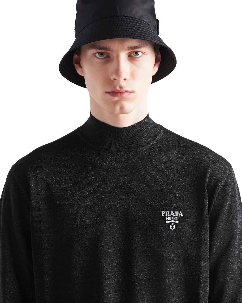 Prada Silk Turtleneck Svetrové Černé | 163729XPN