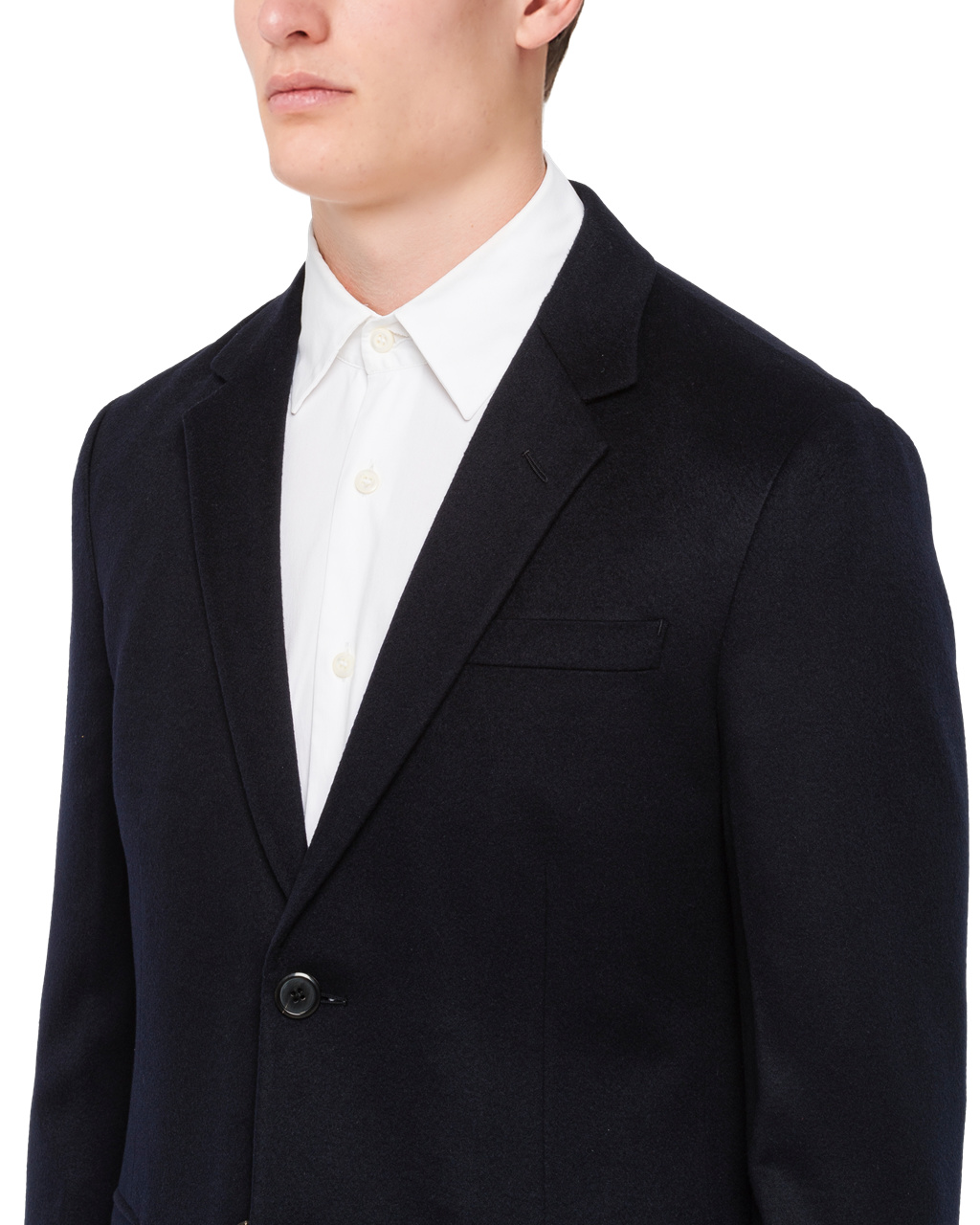 Prada Single-breasted Cashmere Jacket Tmavě Blankyt | 157096KGS