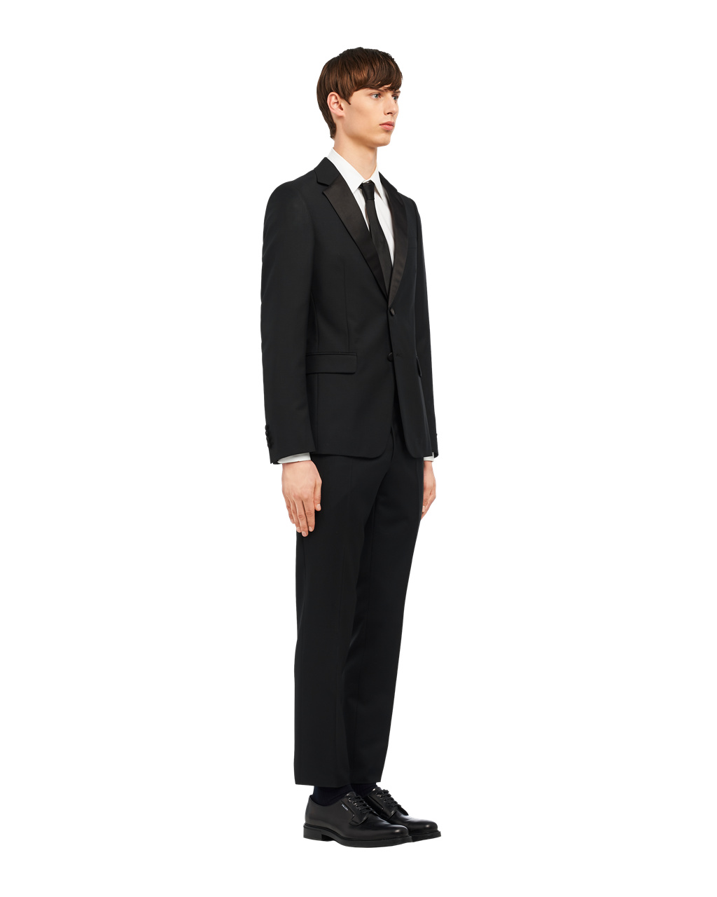 Prada Singled-breasted Two-button Wool Mohair Tuxedo Černé | 680243ABX