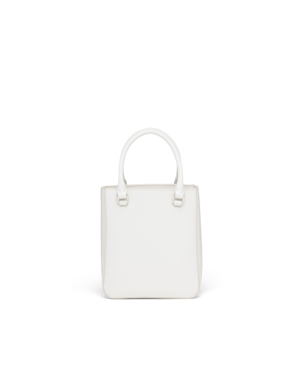 Prada Small Brushed Læder Tote Bílé | 340895PYO