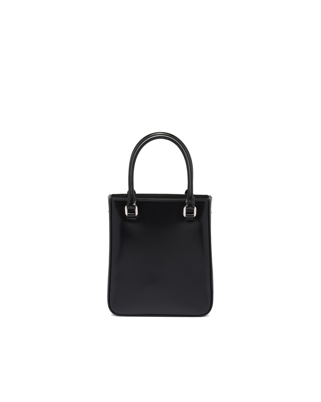 Prada Small Brushed Læder Tote Černé | 619072QWR