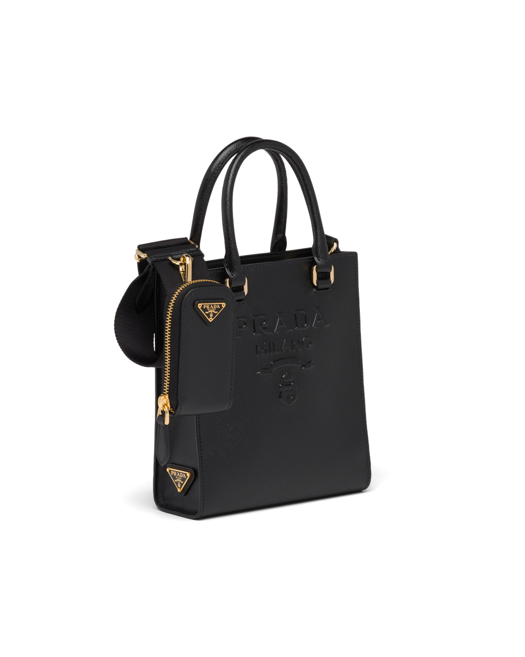 Prada Small Saffiano Læder Handbag Černé | 284135QIJ