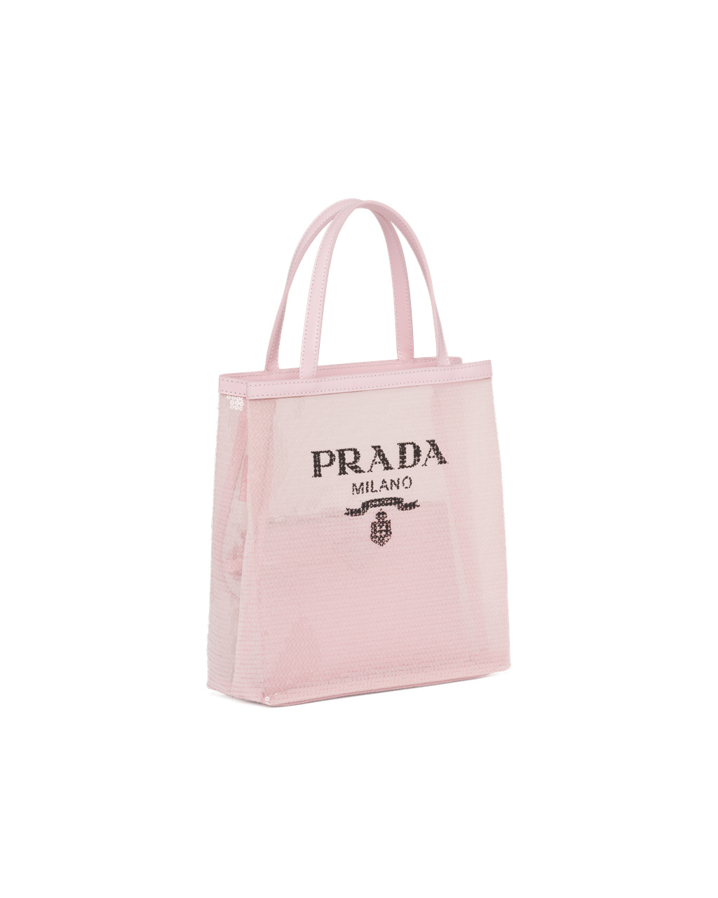 Prada Small Sequined Mesh Tote Bag Růžové | 069154OMJ