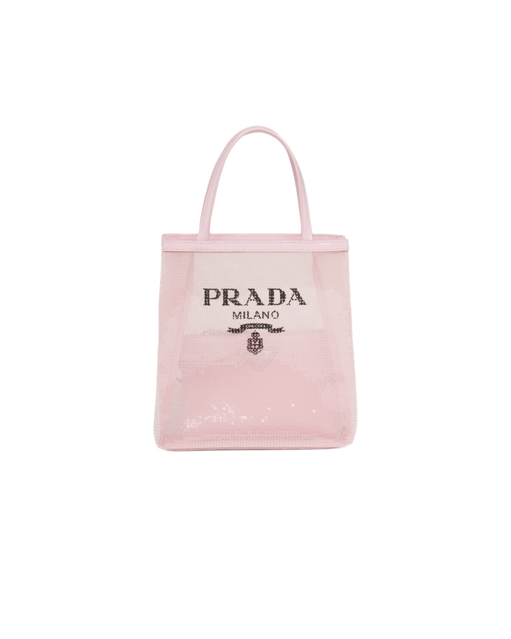 Prada Small Sequined Mesh Tote Bag Růžové | 069154OMJ