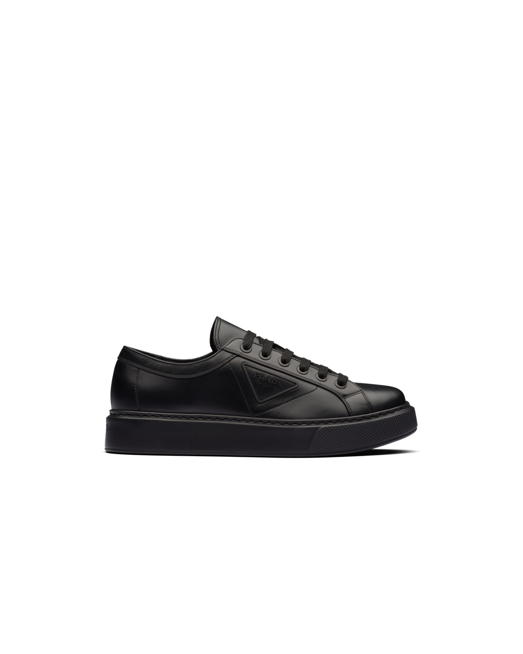 Prada Soft Calf Læder Sneakers Černé | 327804QRY